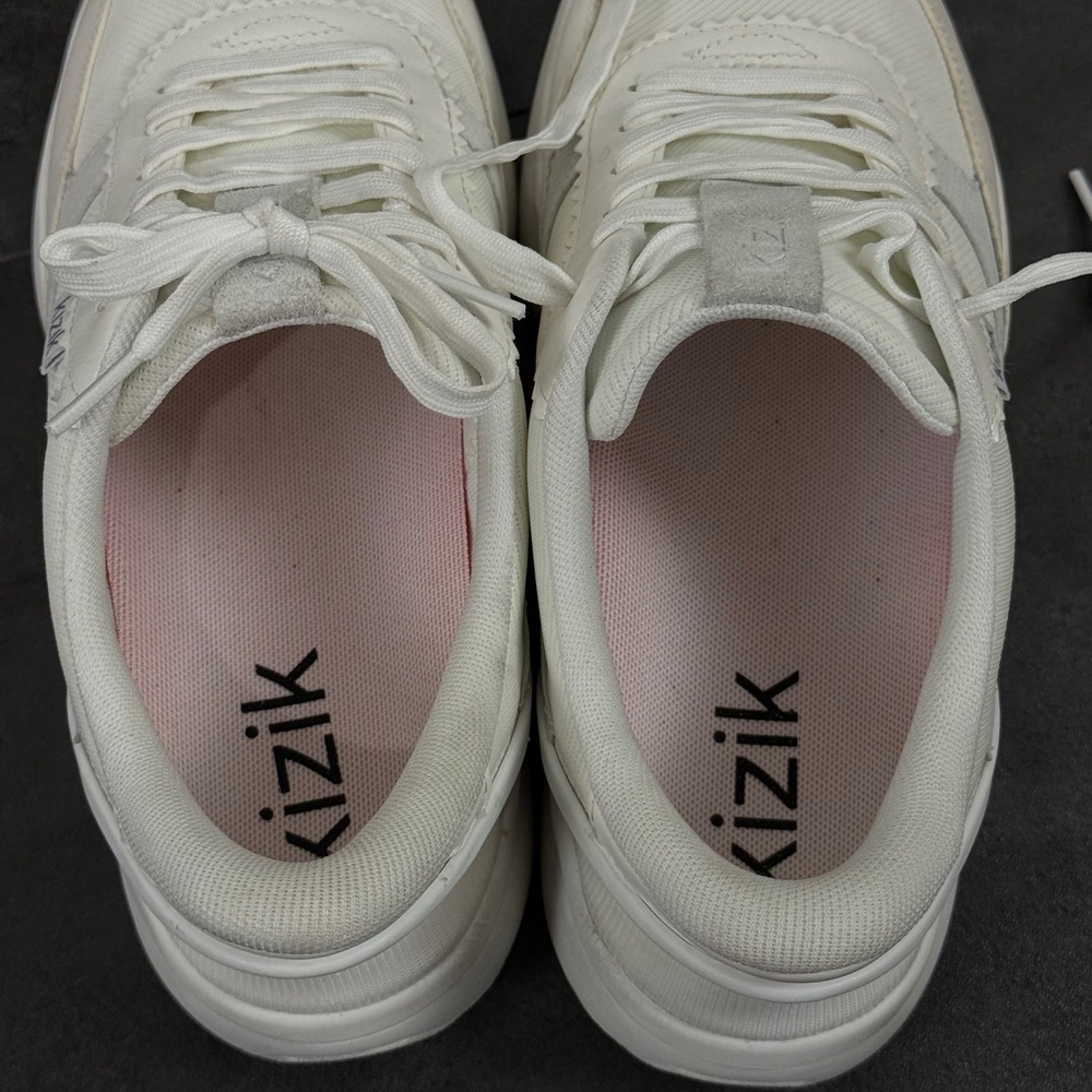 Kizik Lima Hands Free Slip On Sneakers White Pearl Mesh Womens Athletic Shoes - Picture 9 of 11